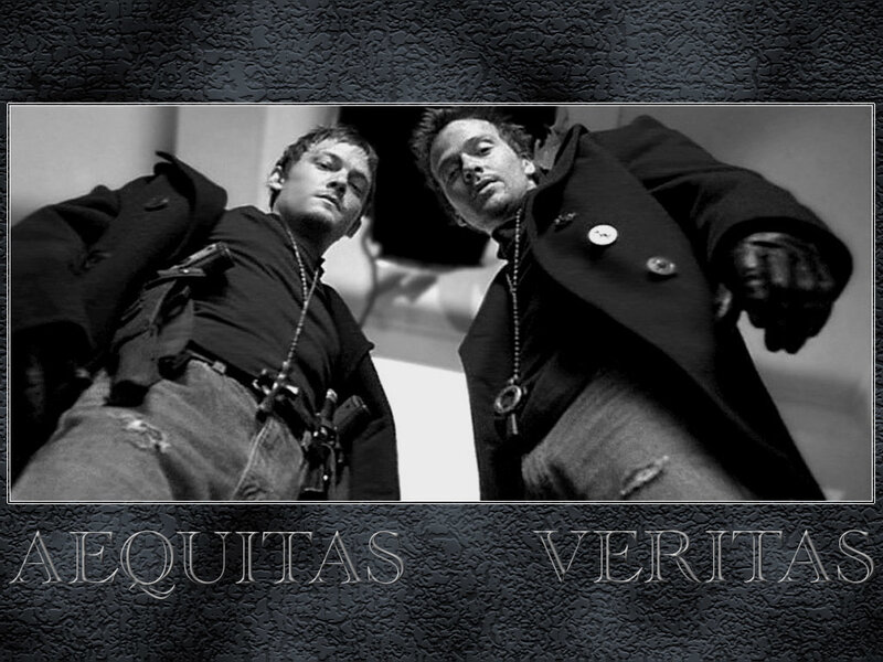 Two men with guns in black and white