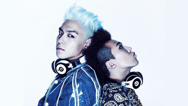 Two Men with Headphones — White