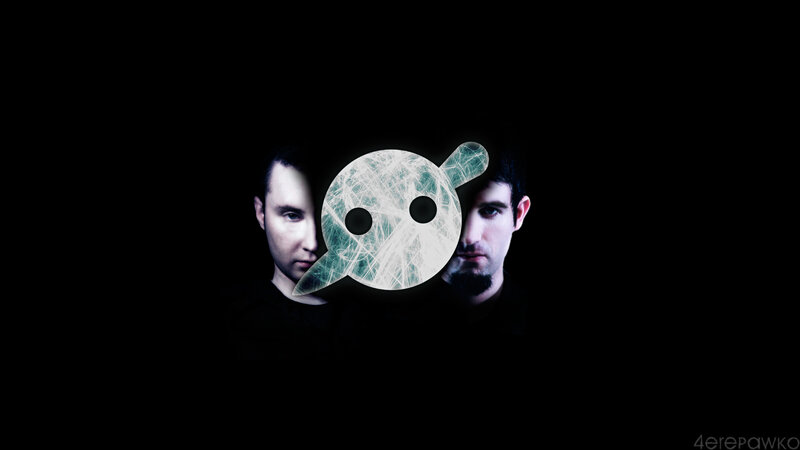 Two Men with Logo