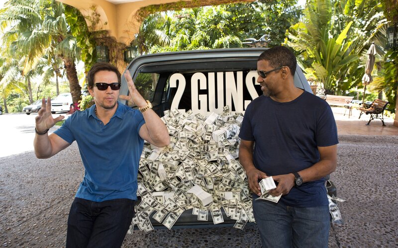 Two Men with Money — Blue, Humorous