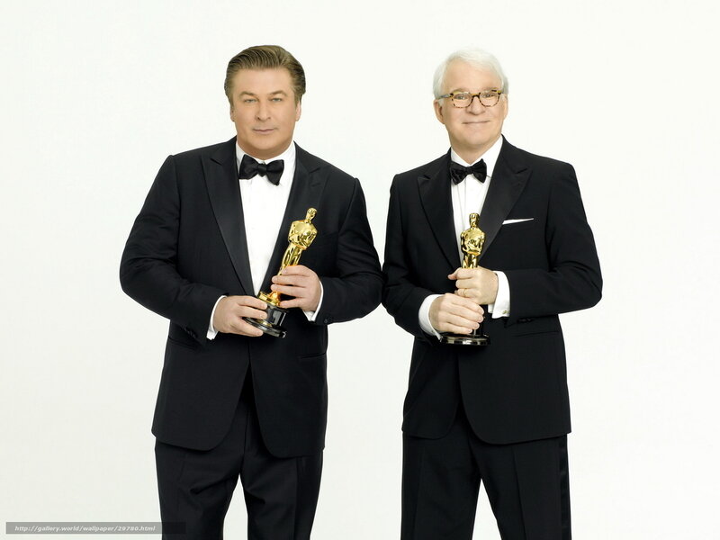 Two men with Oscars