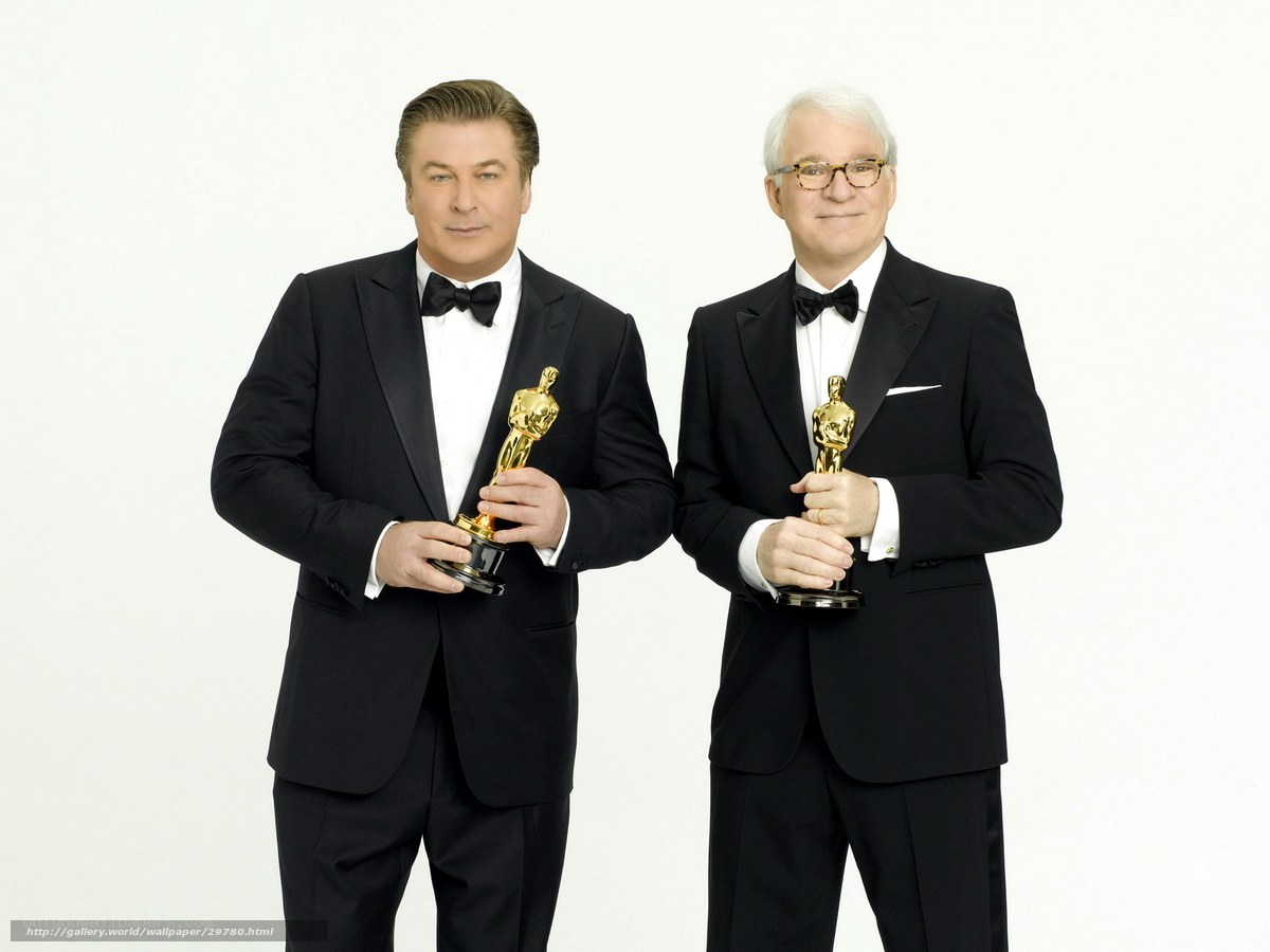 Two men with Oscars