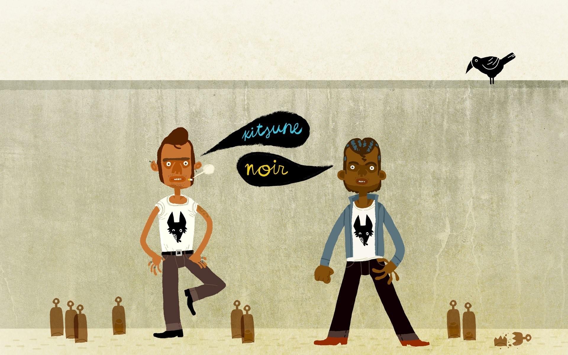 two men with speech bubbles