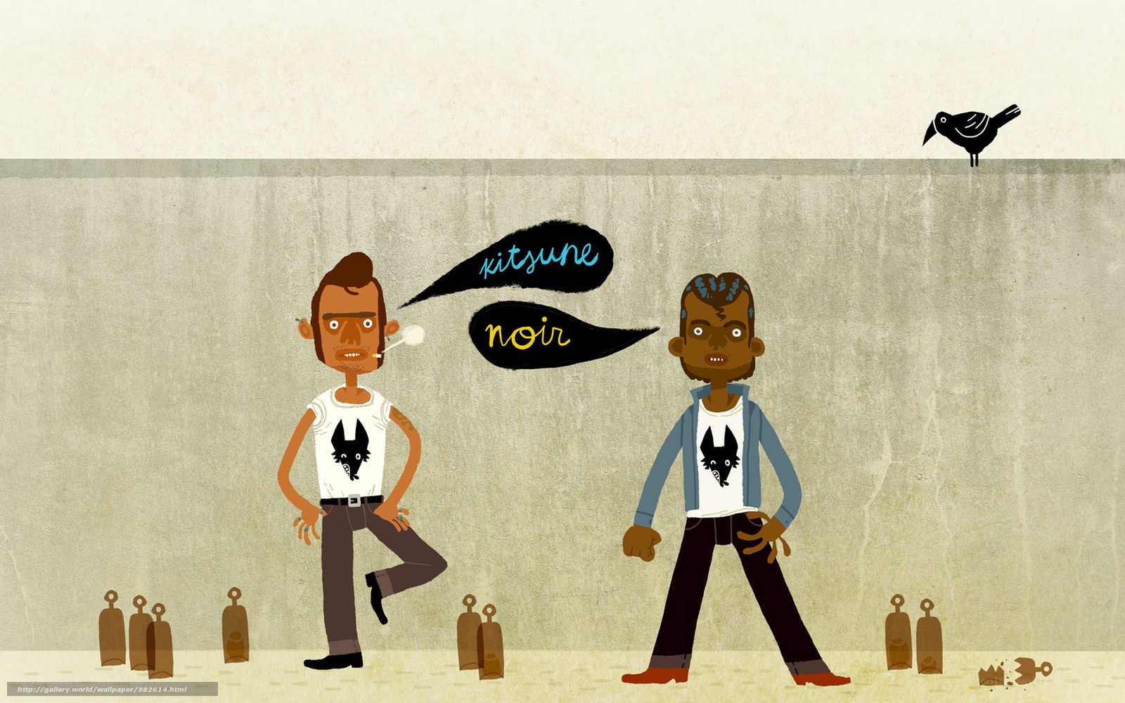 Two men with speech bubbles