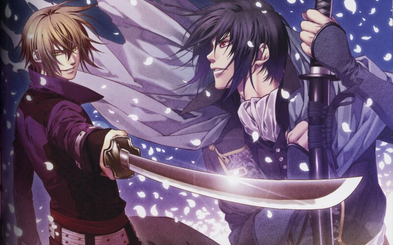Two Men with Swords — Purple, Dramatic