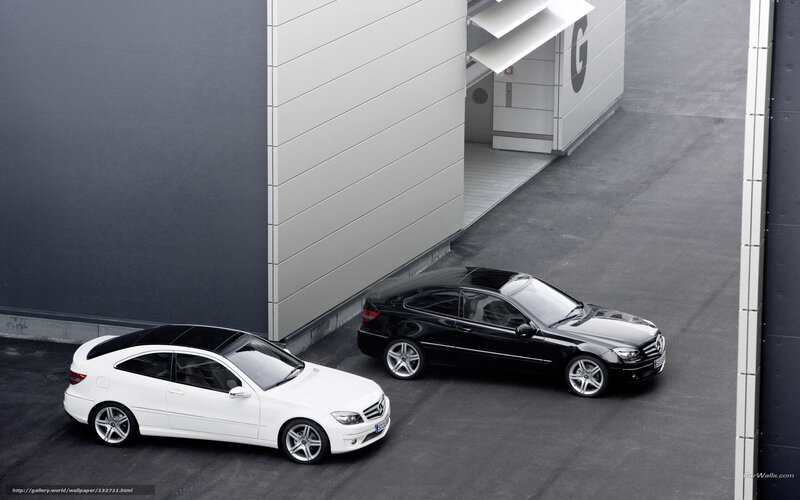 Two Mercedes-Benz C-Class coupes