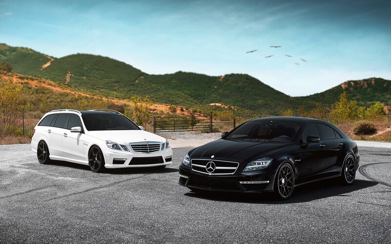 Two Mercedes-Benz Cars — Black, Serene