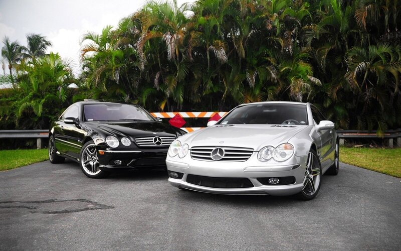 Two Mercedes-Benz Cars — Silver, Calm, Afternoon