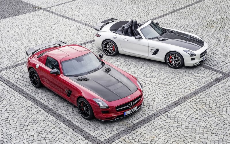 Two Mercedes-benz Sports Cars — Red