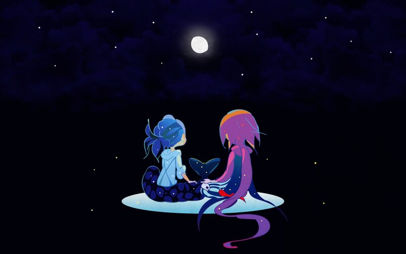 Two Mermaids on a Cloud