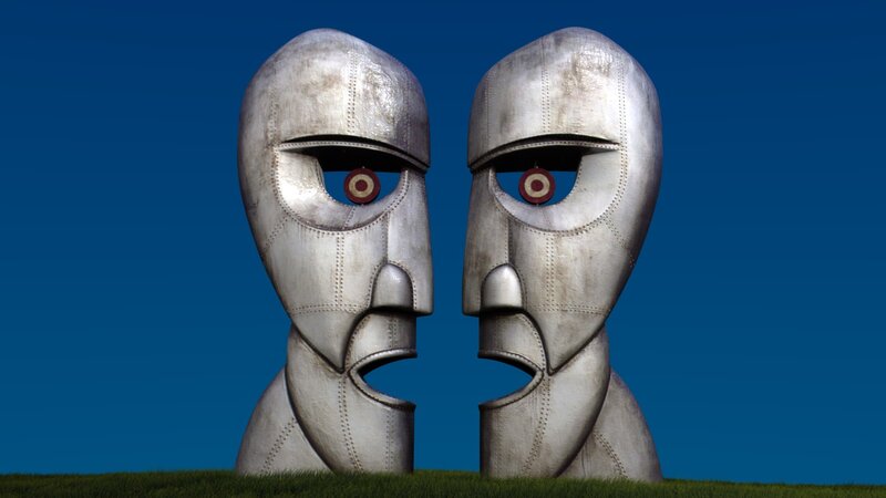Two Metallic Heads