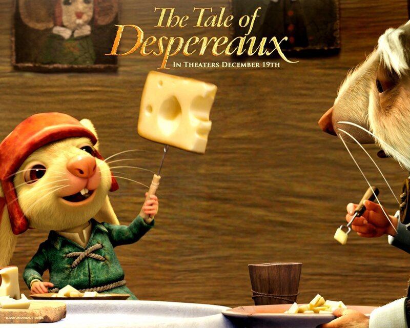 Two Mice Eating Cheese