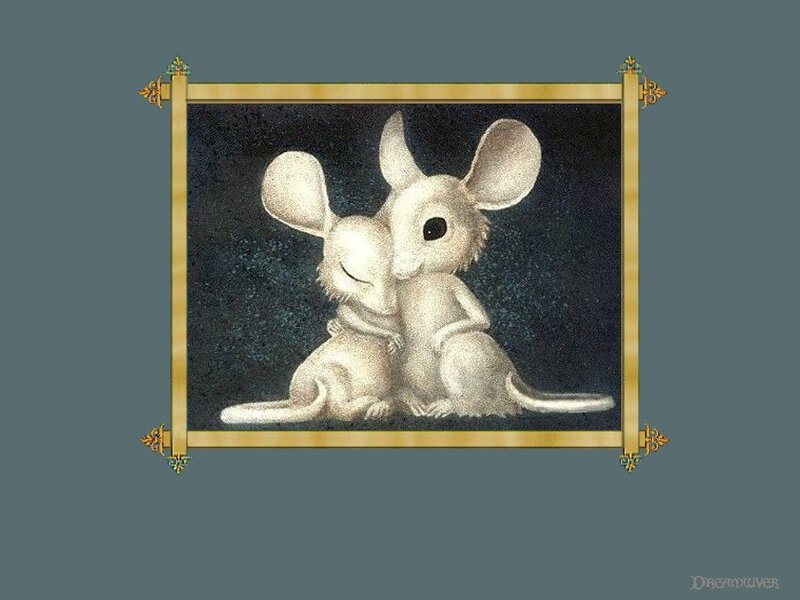 Two Mice Hugging