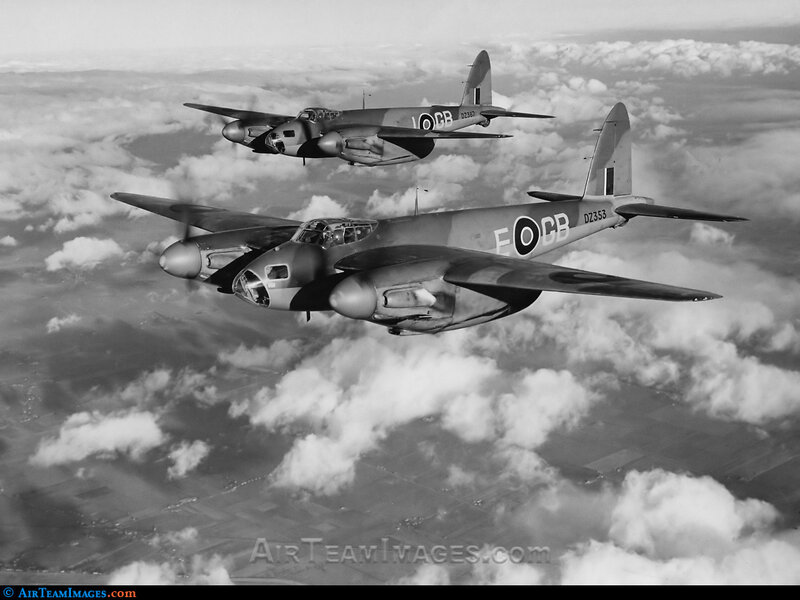 Two Military Aircraft — Black, Dramatic