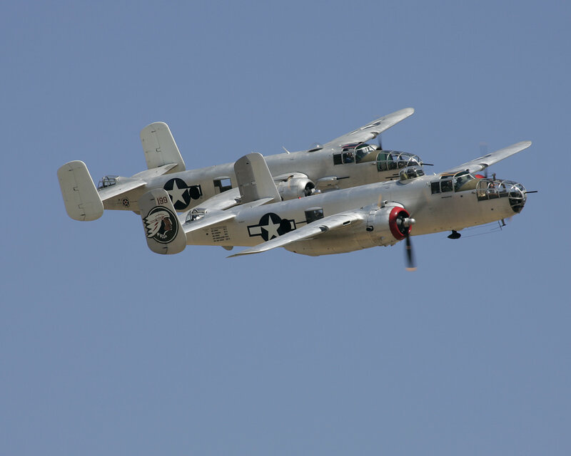 Two Military Aircraft — Blue, Clear