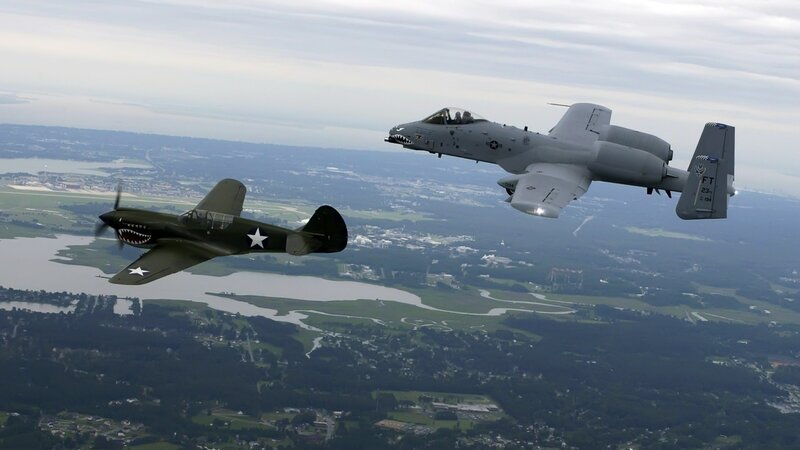 Two Military Aircraft — Gray, Aerial