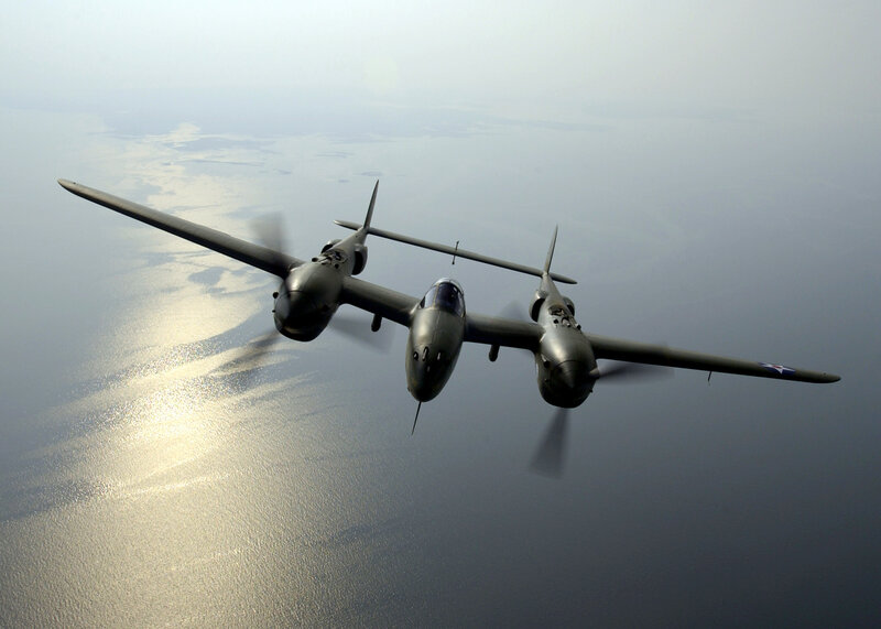Two Military Aircraft — Gray, Serene, Afternoon