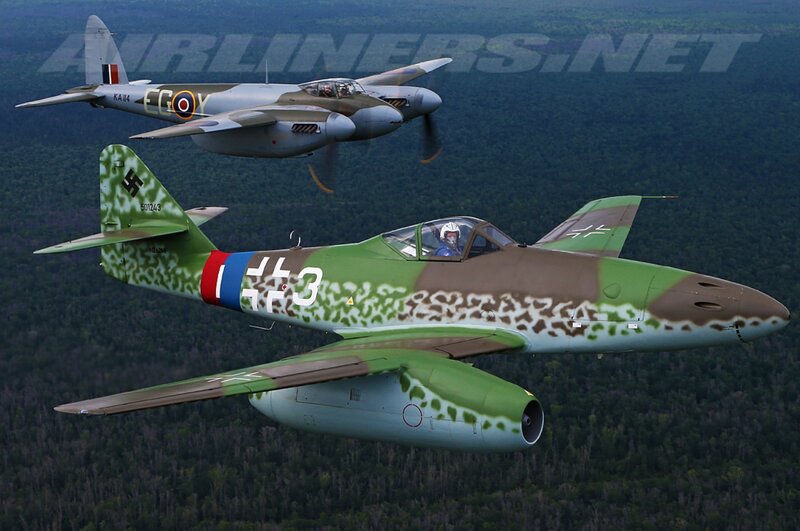 Two Military Aircraft — Green, Dramatic