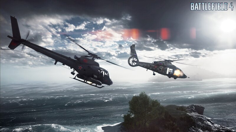 Two Military Helicopters — Gray, Dramatic, Afternoon, 3d Render