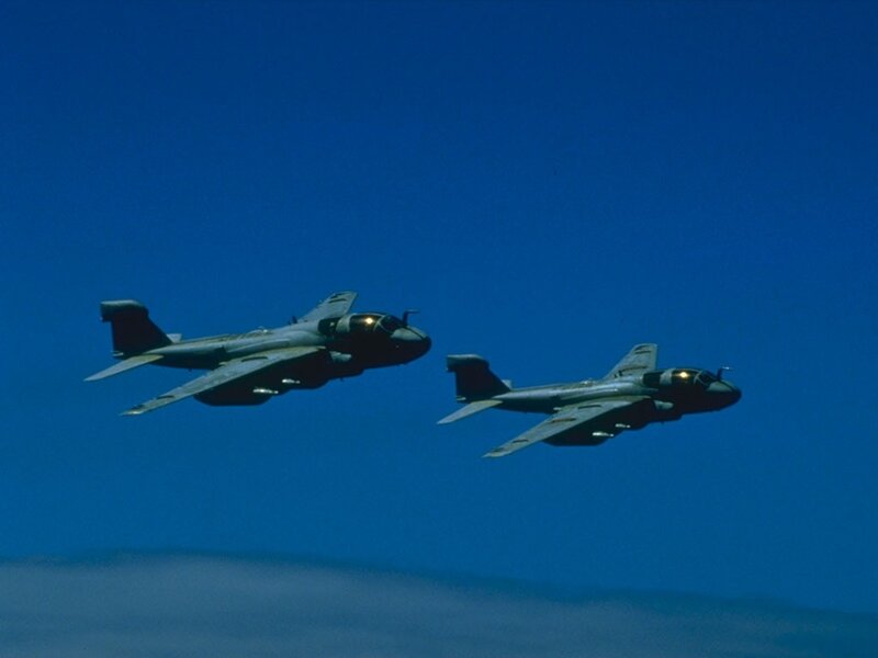 Two Military Jets — Blue, Dramatic, Photograph