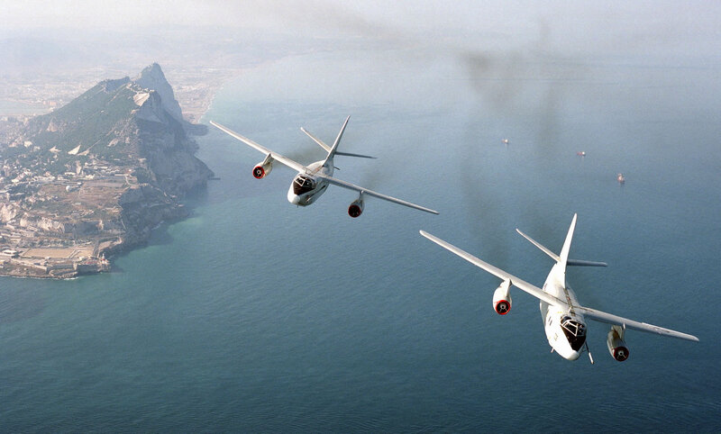Two Military Jets — Blue