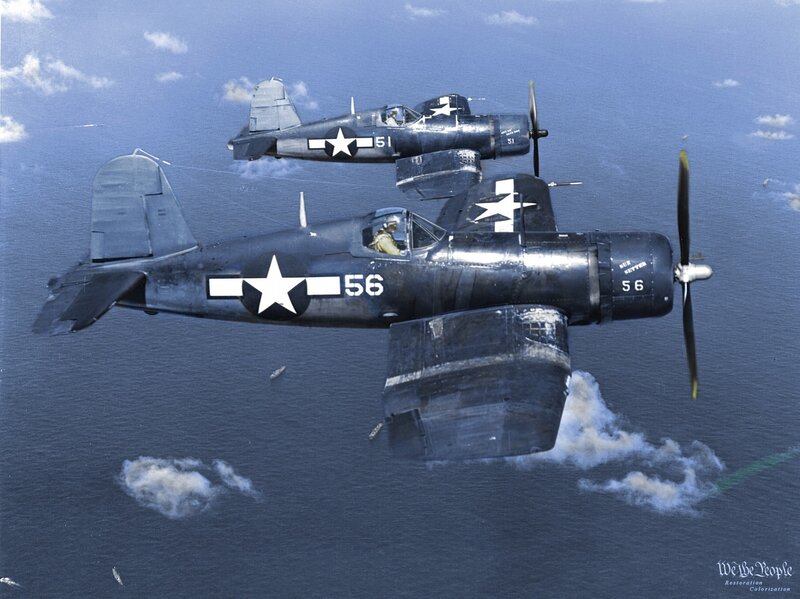 Two Military Planes Flying