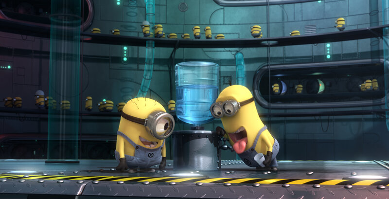 Two Minions at Water Dispenser