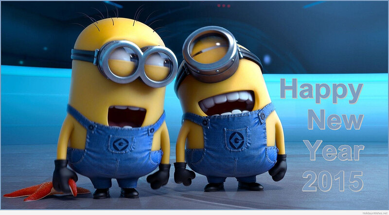 Two Minions Laughing — Yellow