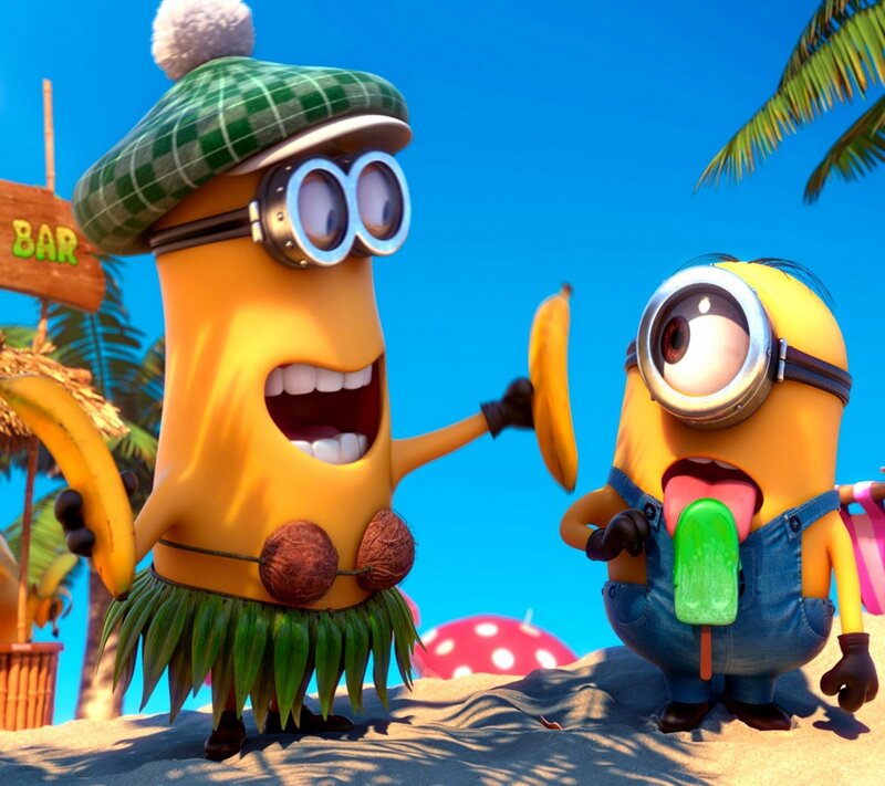 Two Minions on Beach