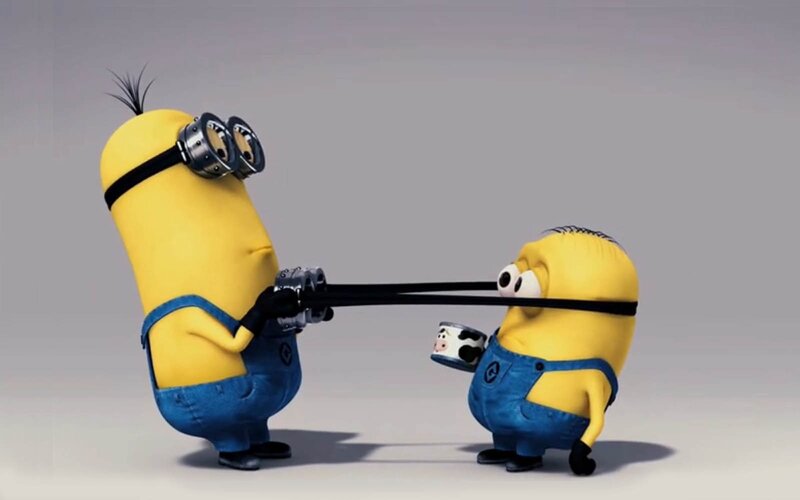 Two Minions Pulling Rope