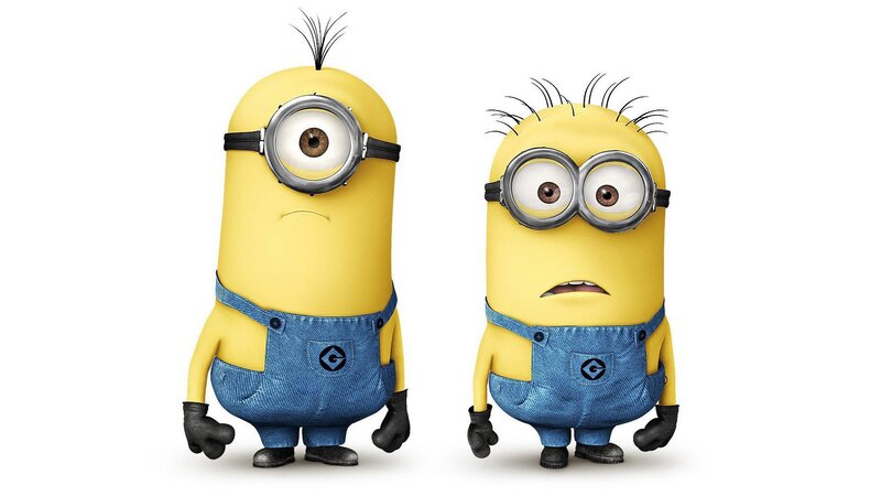 Two Minions Standing — 3d Render