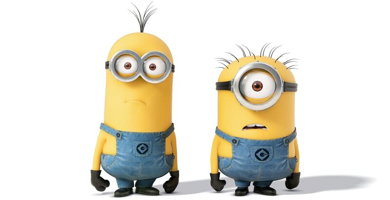 Two Minions Standing — Yellow, Neutral, 3d Render