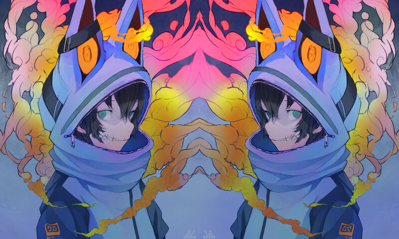 Two Mirrored Characters