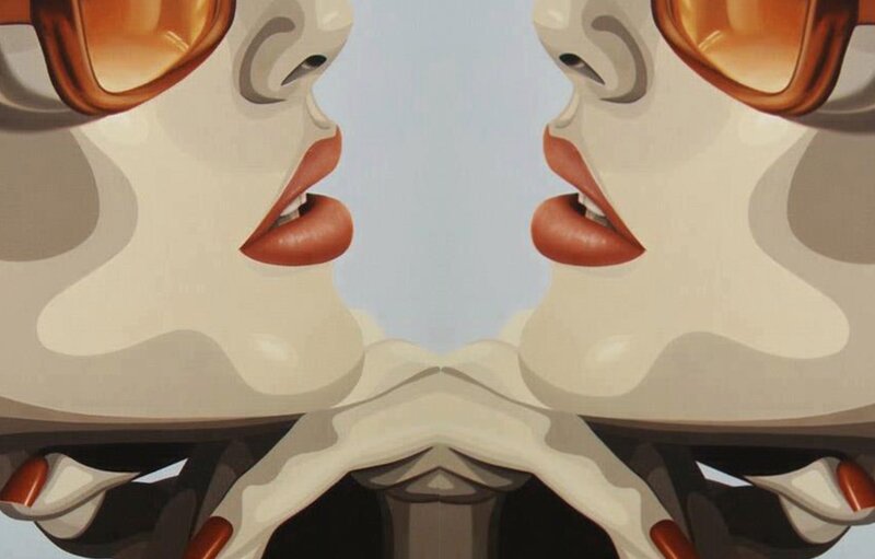 Two Mirrored Faces — Beige