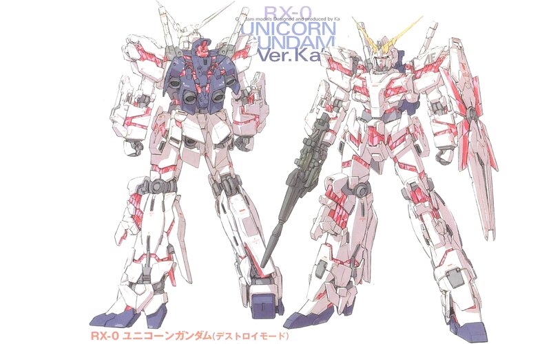 Two Mobile Suits — White, Dramatic, Manga