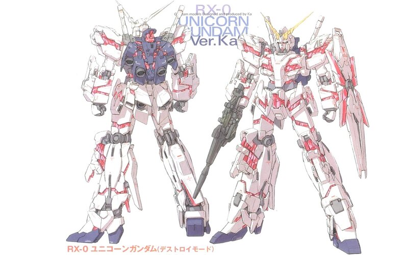 Two Mobile Suits — White