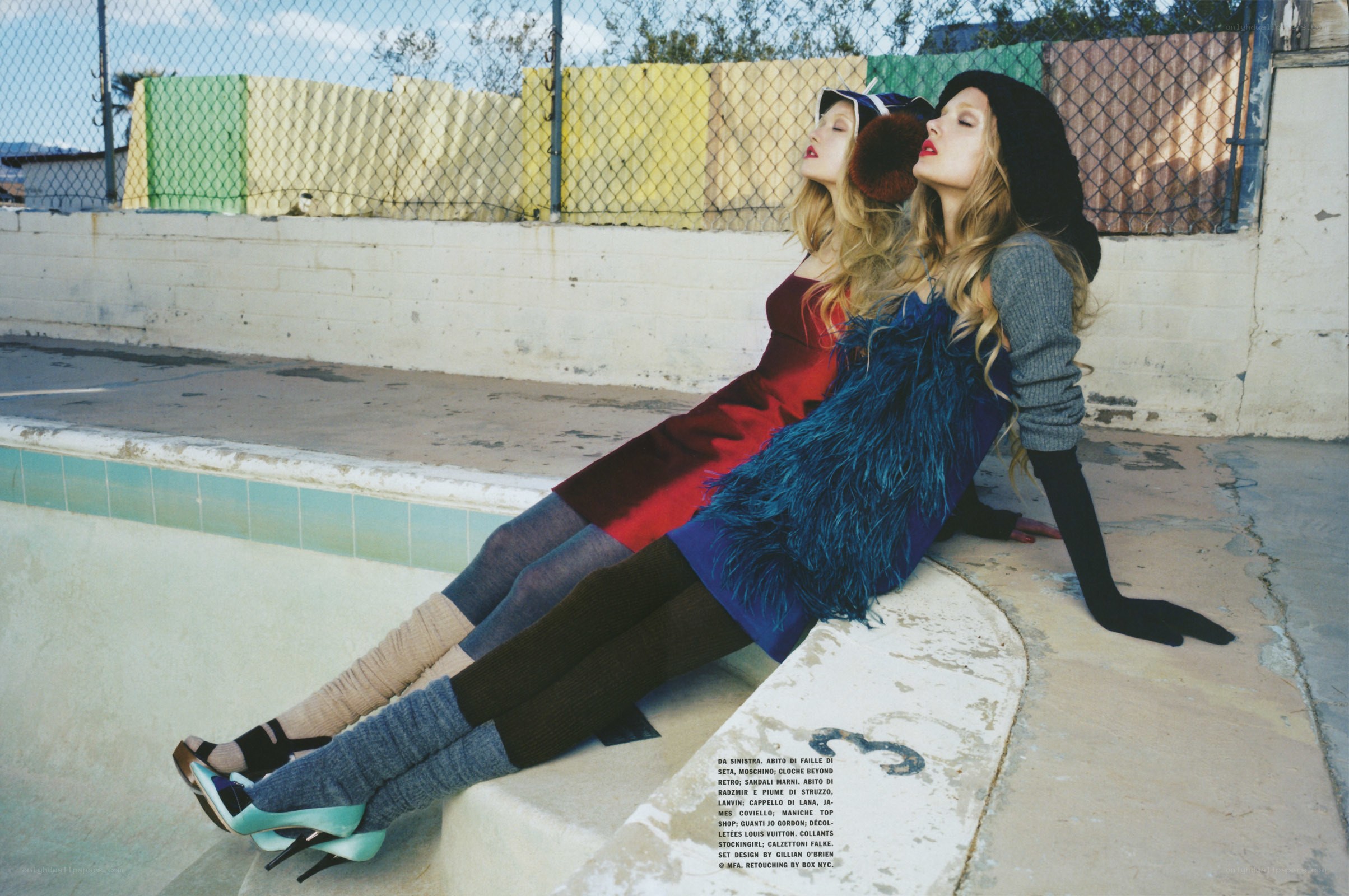 Two models in fashion poses