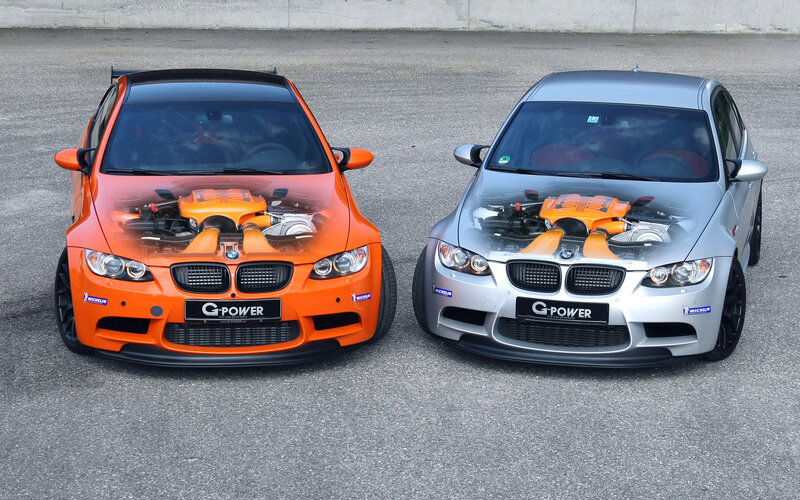 Two Modified BMW Cars — Orange
