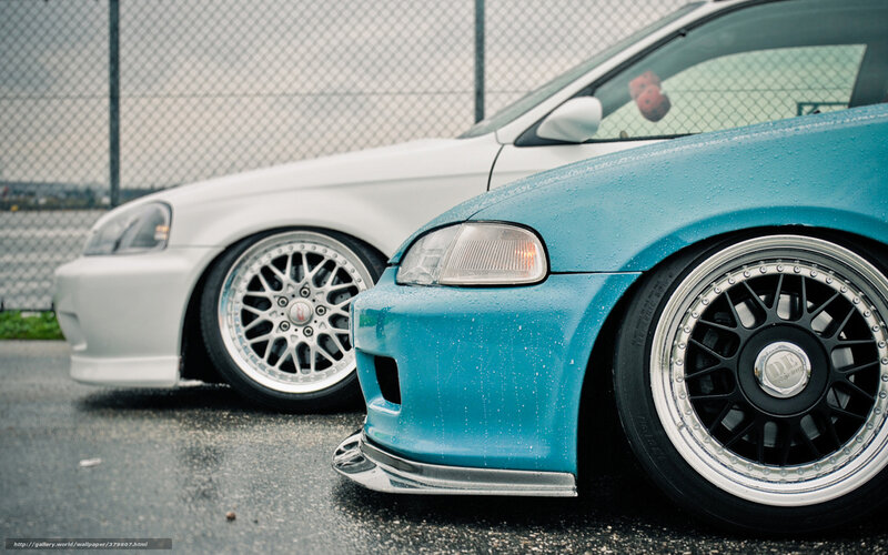 Two Modified Cars — Blue