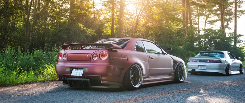 Two Modified Cars — Maroon