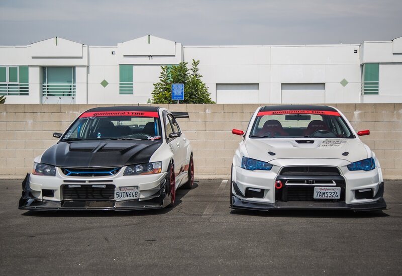 Two Modified Cars — White