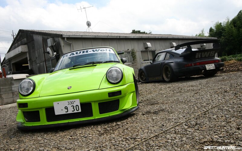 Two Modified Porsche Cars