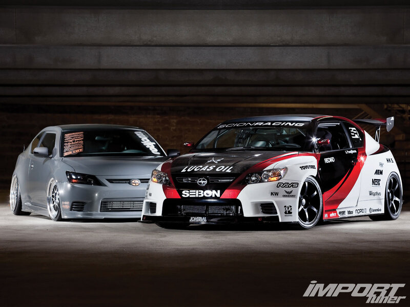 Two Modified Scion TC Cars