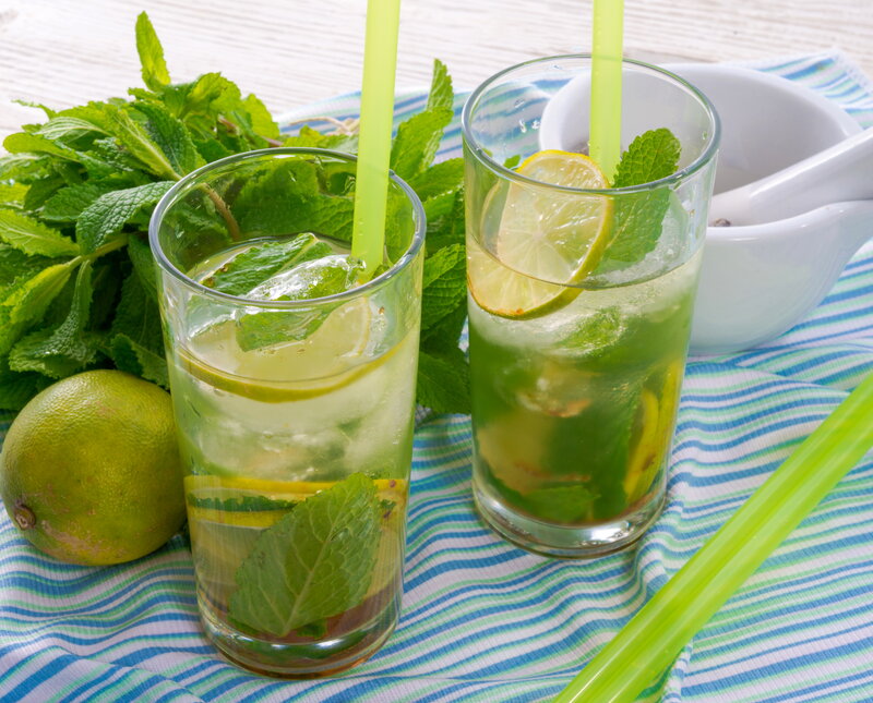 Two Mojito Drinks — Green