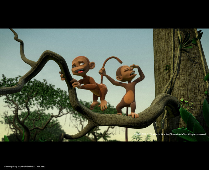 Two Monkeys on a Branch — Brown