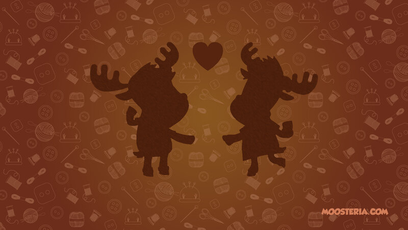 Two Moose Silhouettes