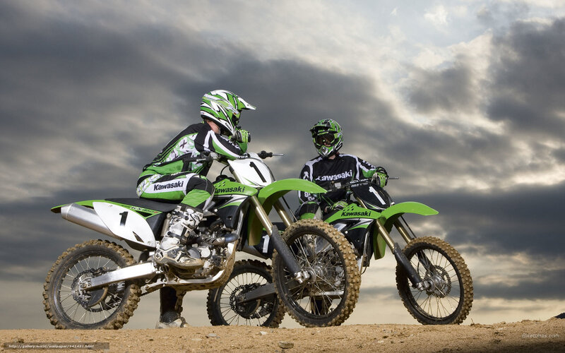 Two motocross riders on bikes
