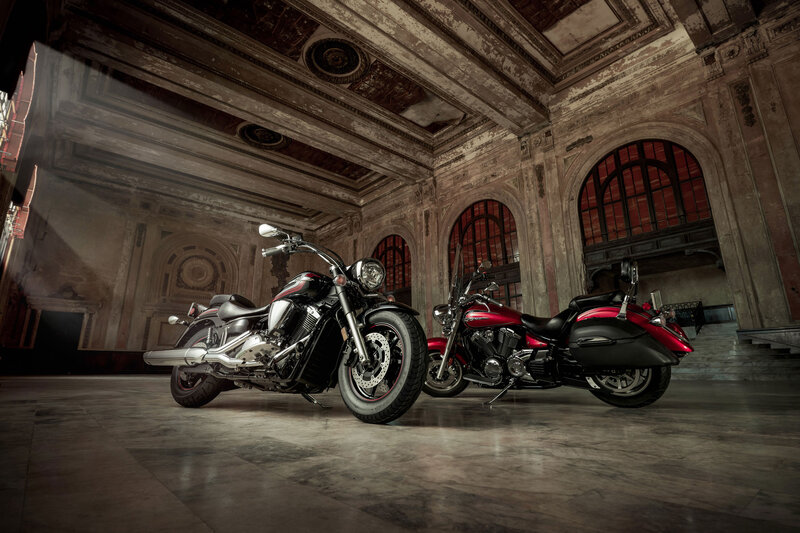 Two Motorcycles in Hall