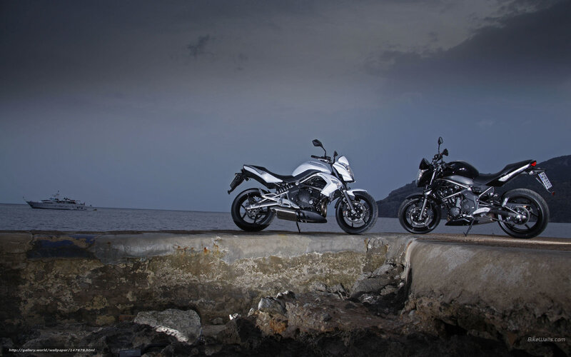 Two Motorcycles on Pier