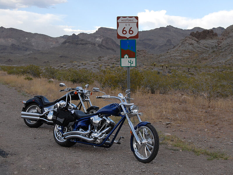Two Motorcycles on Road